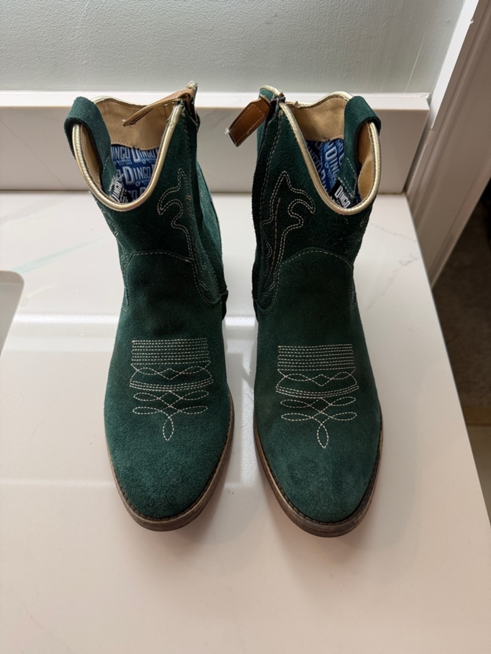 Women’s Dingo  Green Suede Western Boots